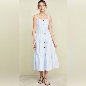 Solid and Striped | button up tiered dress